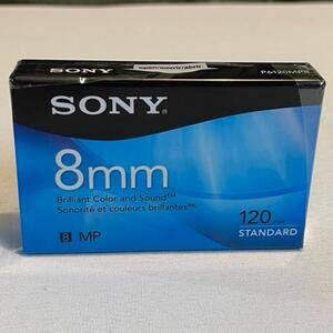 New - Sony Standard Grade 8mm Camcorder Videotape Cassette, 120 Minutes